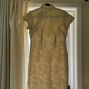 Vintage Cream Floral Handmade Qipao